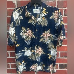 Thumbs Up For Him Quality Hawaiian Shirts Floral Short Sleeve M Rayon Shirt G7